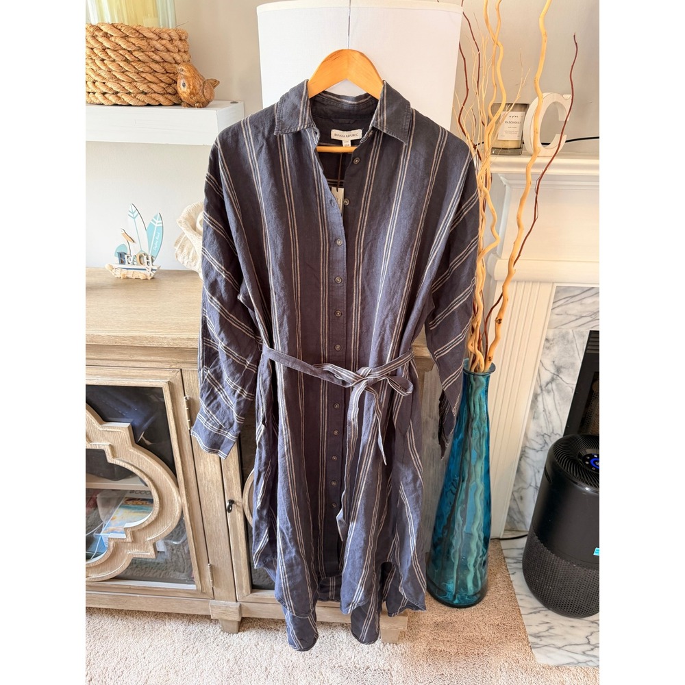 Banana Republic Oversized Shirt Dress Womens Charcoal Grey XXS